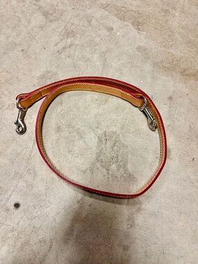 VTG Dooney & Bourke Red and Tan Leather Replacement Strap 36”
